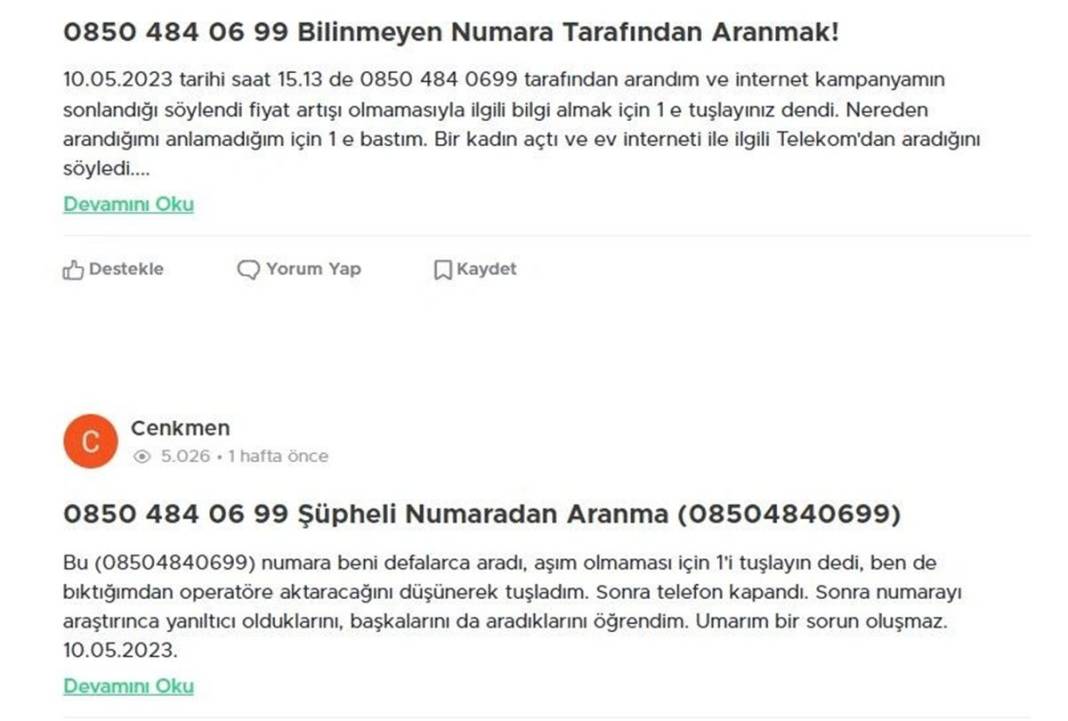 Bu numaralara dikkat: Dolandırılabilirsiniz! Spam yapan 0850 no'lu numaralar yayınlandı, hemen engelleyin 19